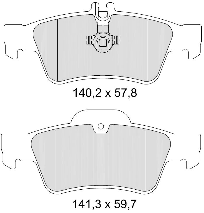 Спирачни накладки задни - 4127 за MERCEDES
