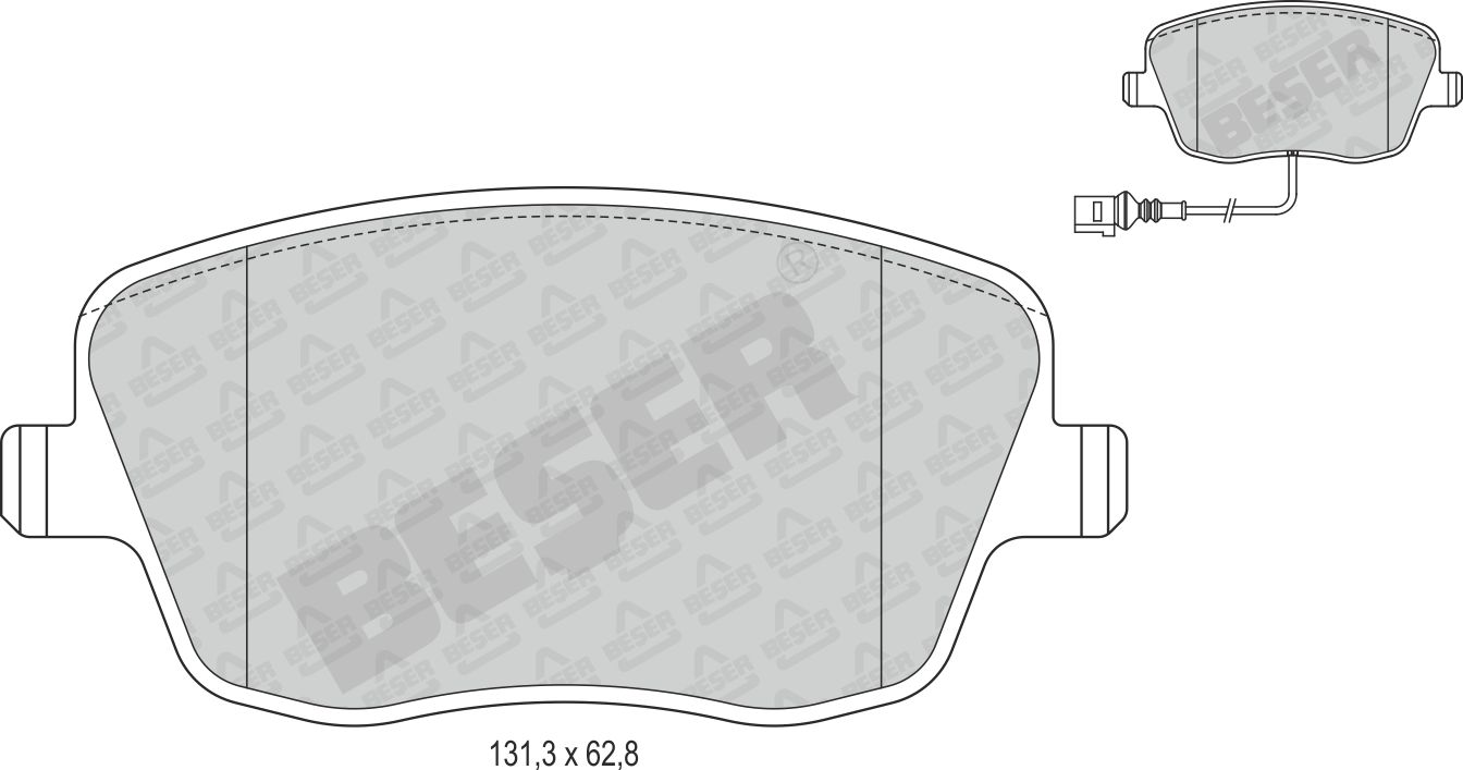 Спирачни накладки предни - 4138-1 за SEAT, SKODA, VW