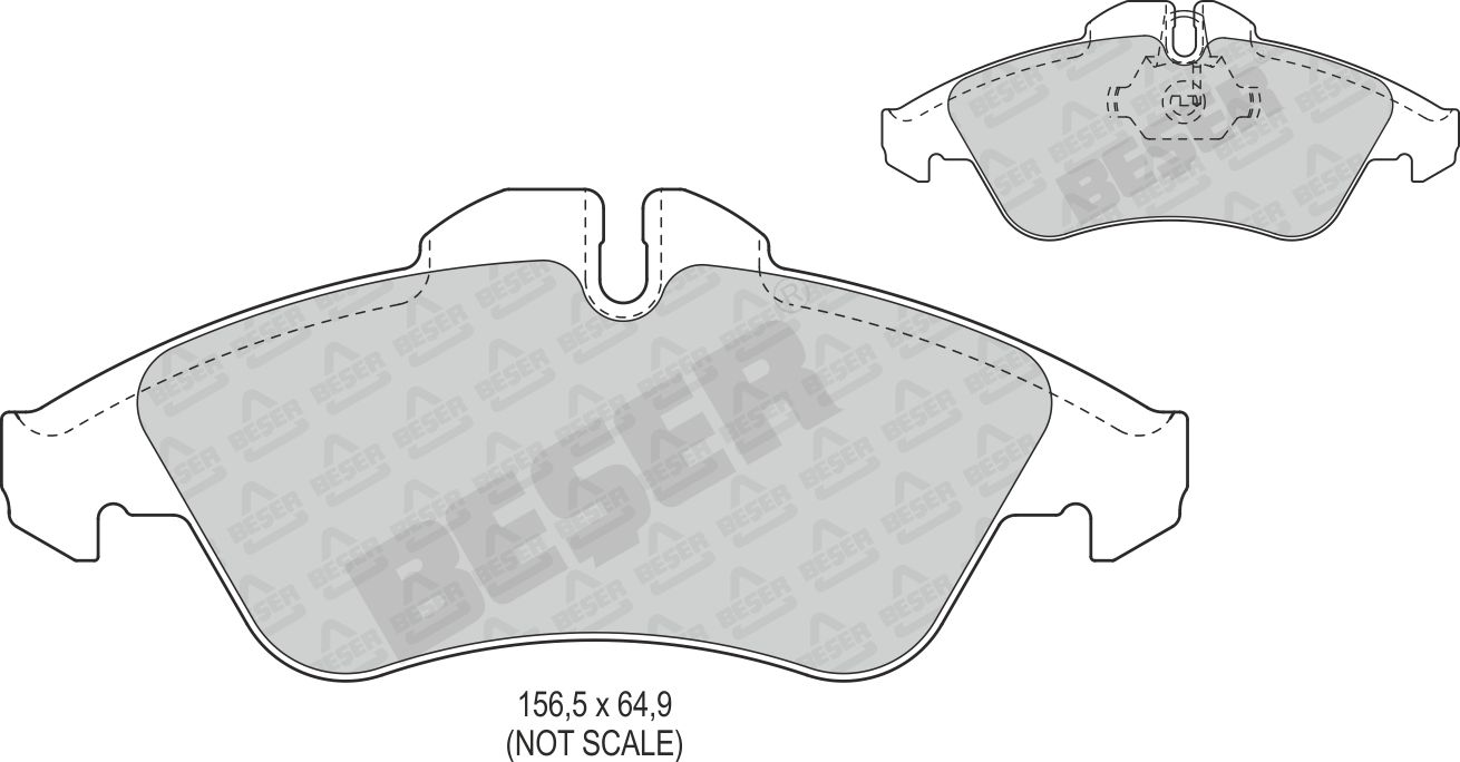 Спирачни накладки предни - 3567 за MERCEDES, VW
