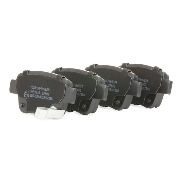 Спирачни накладки задни - 402B0020 за TOYOTA