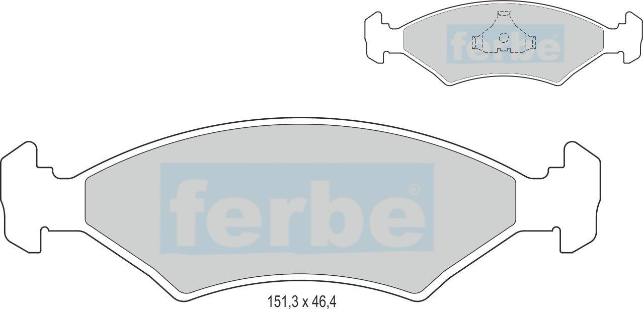 Спирачни накладки предни - 15700 за FORD, MAZDA