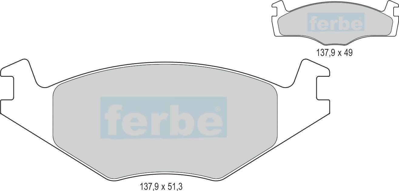 Спирачни накладки предни - 17102 за SEAT, VW