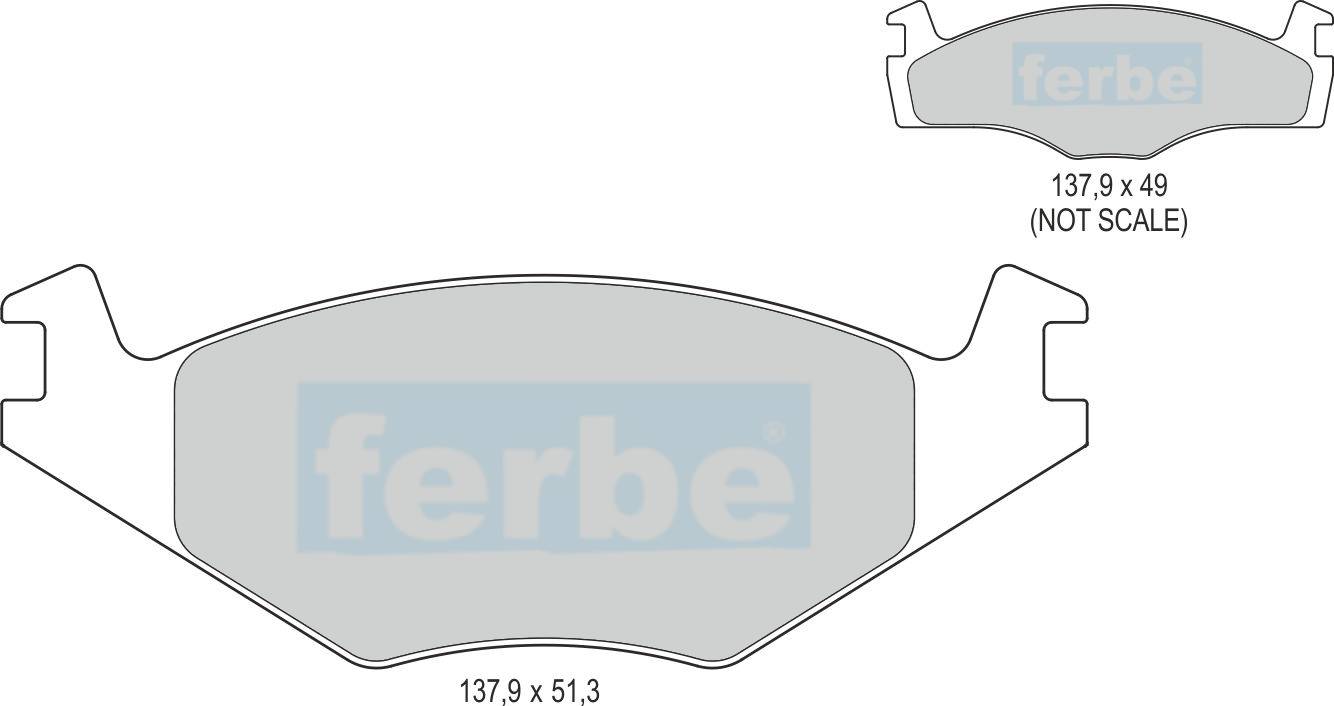 Спирачни накладки предни - 17104 за SEAT, VW
