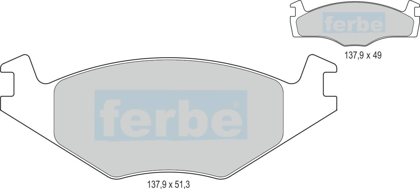 Спирачни накладки предни - 17105-3486-1 за SEAT, VW