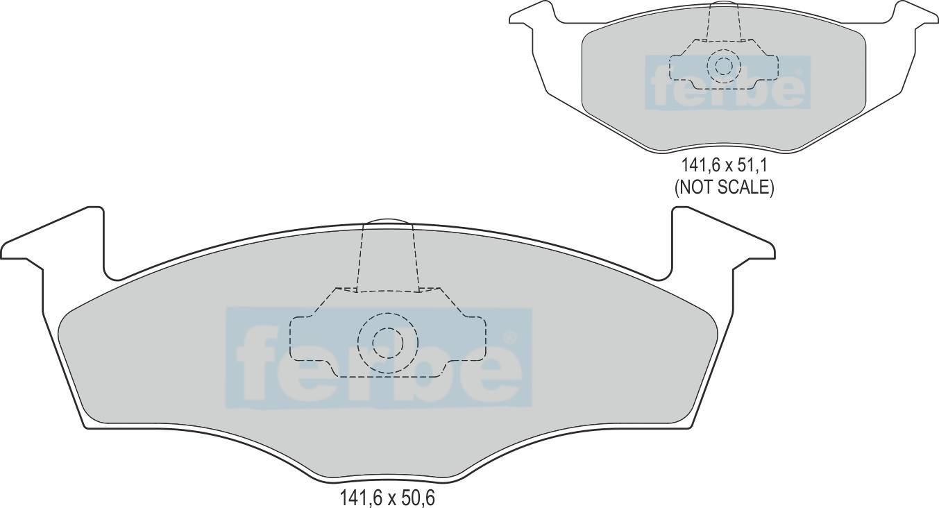 Спирачни накладки предни - 21403 за SEAT, SKODA, VW