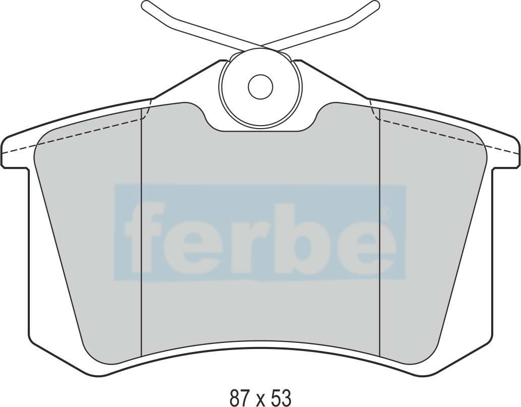 Спирачни накладки задни - 21500 за PEUGEOT, SEAT, VW
