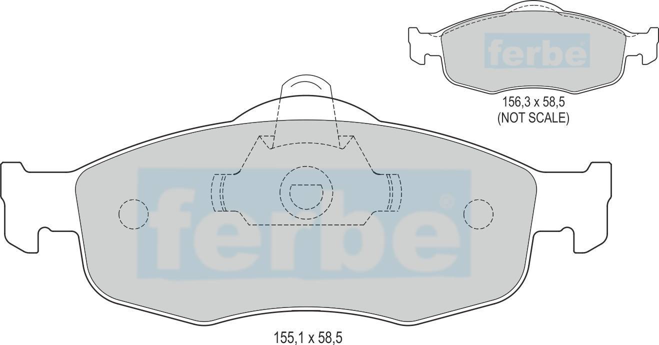 Спирачни накладки предни - 22500 за FORD