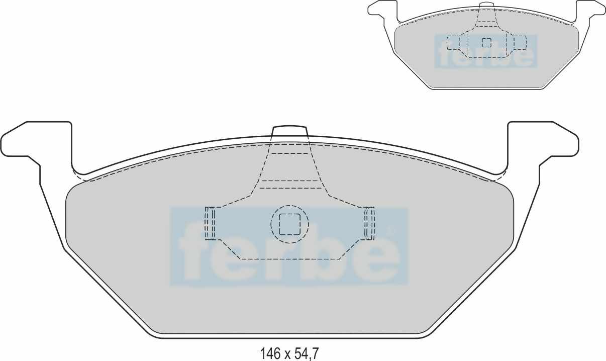 Спирачни накладки предни - 30300 за AUDI, SEAT, SKODA, VW