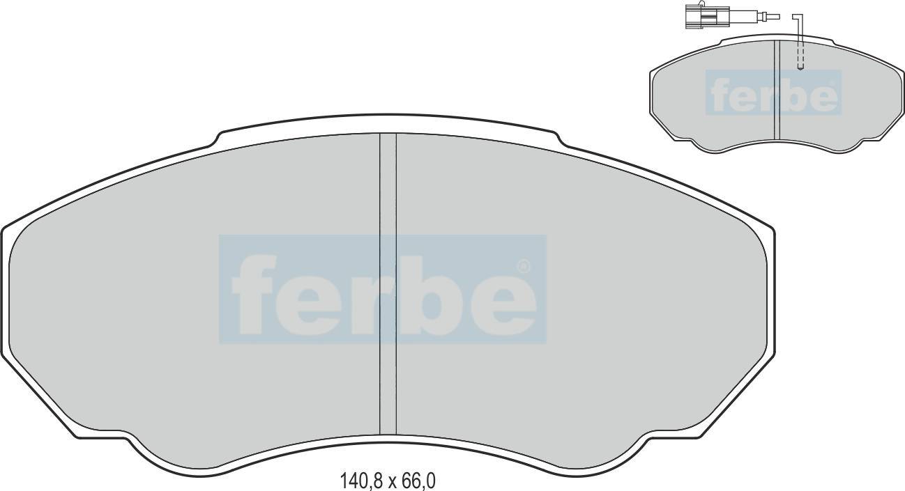 Спирачни накладки предни - 37600 за CITROEN, FIAT, PEUGEOT