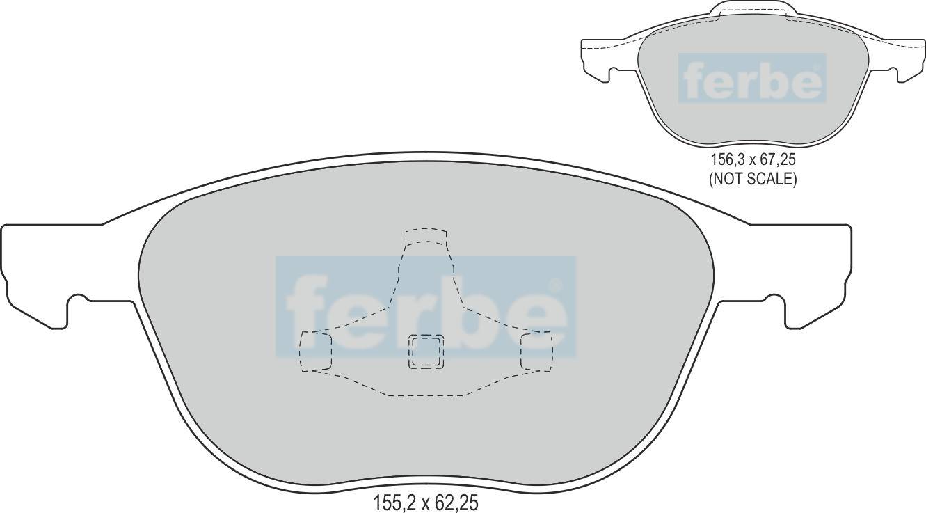 Спирачни накладки предни - 42100 за FORD, MAZDA, VOLVO