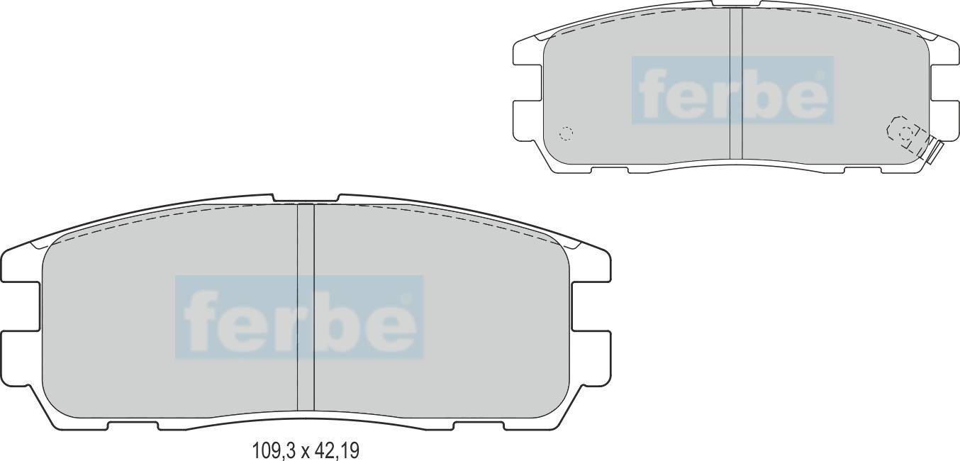 Спирачни накладки задни - 42300 за ISUZU, OPEL